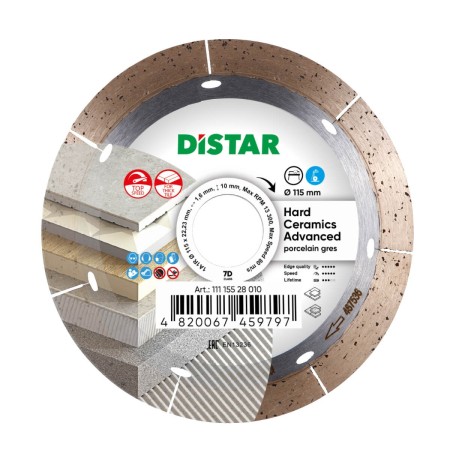 Ալմաստե սկավառակ  Distar Hard Ceramics Advanced 115x22.23x10x1.6