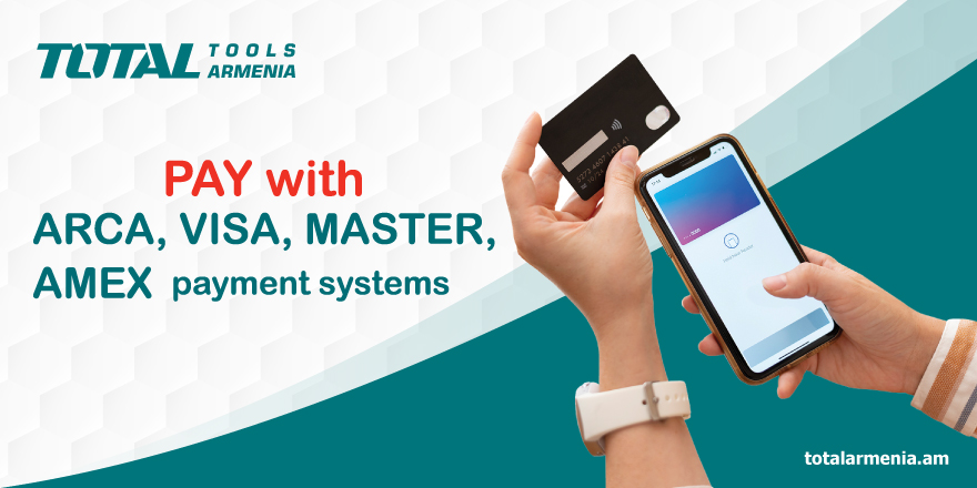 Pay with ARCA, VISA, MASTER and AMEX systems