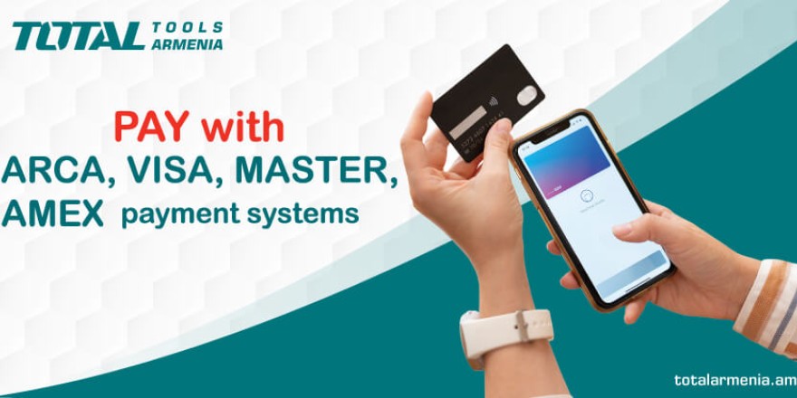 Pay with ARCA, VISA, MASTER and AMEX systems