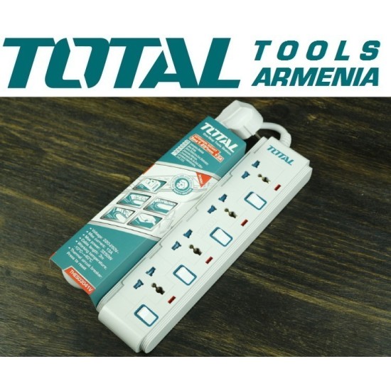 Երկարացման լարով վարդակ (ուդլինիտել) 4 տեղ 3մ