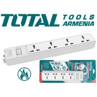 Երկարացման լարով վարդակ (ուդլինիտել) 3 տեղ 3մ/2 -  USB 2.1A 