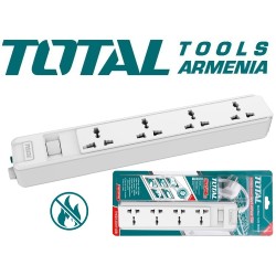 Երկարացման լարով վարդակ (ուդլինիտել) 3 տեղ 3մ/2 -  USB 2.1A 