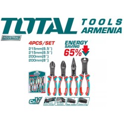 Տափակաբերան աքցանների հավաքածու 4 հատ