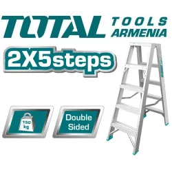 Երկկողմանի սանդուղք 2 x 5 քայլ