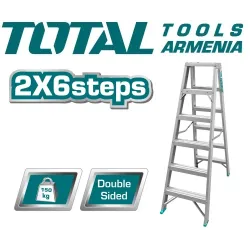 Երկկողմանի սանդուղք 2 x 6 քայլ