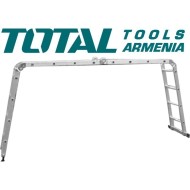 Բազմաֆունկցիոնալ ալյումինե սանդուղք 4 x 3 աստիճան