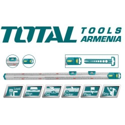 Ալյումինե քանոն հարթաչափով 60 սմ