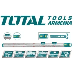 Ալյումինե քանոն հարթաչափով 60 սմ