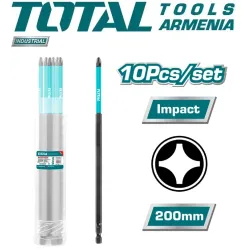 PH2 հարվածային պտուտակահան 200մմ բիթերի հավաքածու 10 հատ