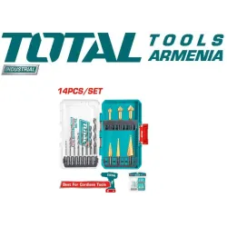 14 հատ 4341 HSS հորատման գլխիկներ և աստիճանային հորատման գլխիկներ