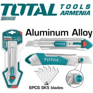 Շարժողական սայրով դանակ ՝ ալյումինե կառուցվածքով :