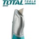 Knife with retractable trapezoidal blade