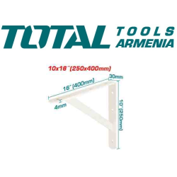Բարձր բեռնատարողությամբ դարակների ամրակներ 10*16 դյույմ