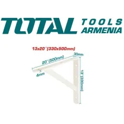 Բարձր բեռնատարողությամբ դարակների ամրակներ 13*20 դյույմ