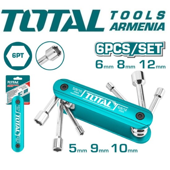 Folding set of nut driver 6 pcs.