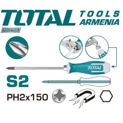 Հարվածային խաչաձև պտուտակահան PH2x150մմ