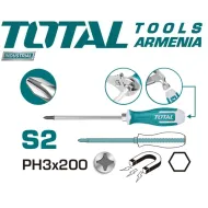 Հարվածային խաչաձև պտուտակահան PH3x200մմ