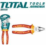 Դիէլեկտրիկ տափակաբերան աքցան (Հարթաշուրթ) 1000Վ 200մմ TOTAL THTIP2181