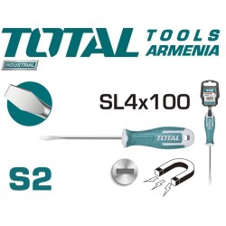 Պտուտակահան ՝ հարթ ( տափակ ) SL 4 x 100 մմ 