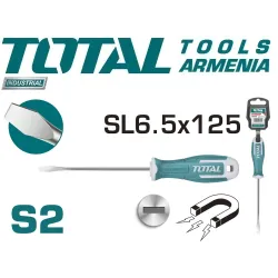 Պտուտակահան ՝ հարթ ( տափակ ) SL 6.5 x 125 մմ 