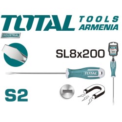 Պտուտակահան ՝ հարթ ( տափակ ) SL 8 x 200 մմ 