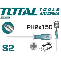 Phillips խաչաձև պտուտակահան PH2x150 մմ