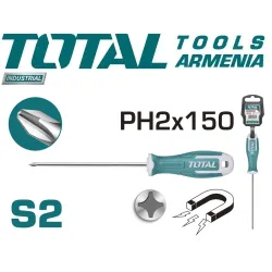 Phillips խաչաձև պտուտակահան PH2x150 մմ