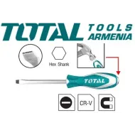 Հարվածային պտուտակահան Հարթ (Տափակ) SL6.5x100մմ