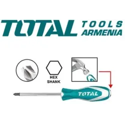 Հարվածային խաչաձև պտուտակահան Phillips PH3 8x150մմ