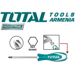 Հարվածային խաչաձև պտուտակահան Phillips PH2 6x100մմ