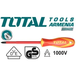 Դիէլեկտրիկ պտուտակահան PH0 X 60mm 1000Վ