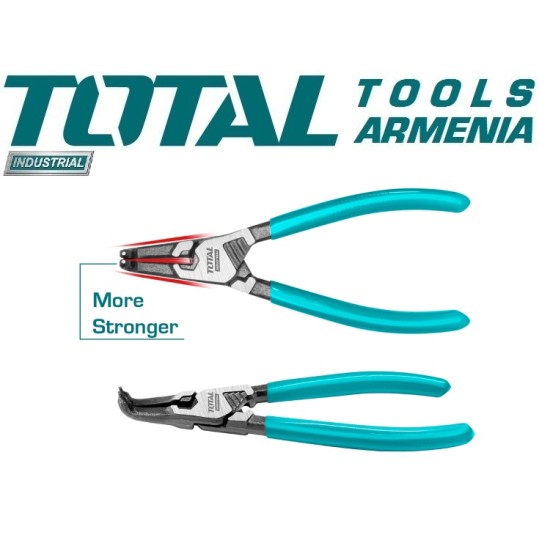 Circlip pliers clamping 7inch curved