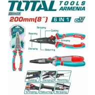 6-ը՝ 1-ում բազմաֆունկցիոնալ համակցված տափակաբերան աքցան