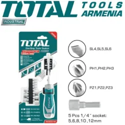 Հետադարձելի պտուտակահան ՝ վարդակներով  :