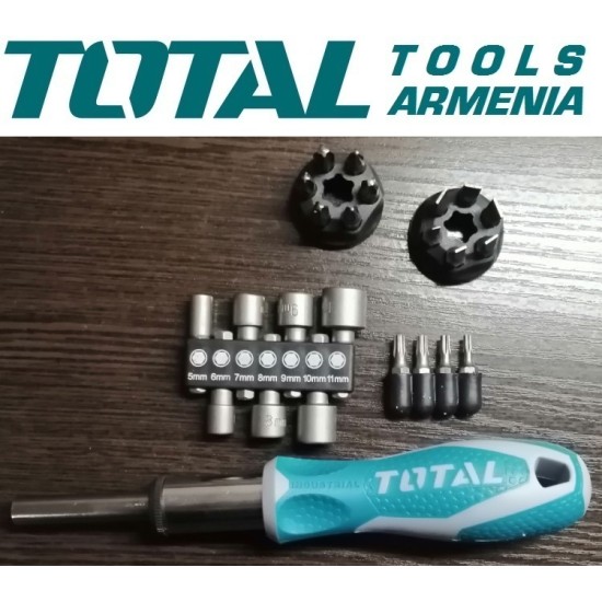 Reversible screwdriver with bits 24 pcs.