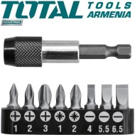 Պտուտակահանի բիթերի հավաքածու պահոցով 9հատ