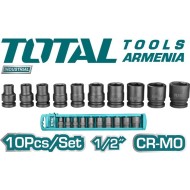 Հարվածային գլխիկների հավաքածու 10հատ 1/2դյույմ