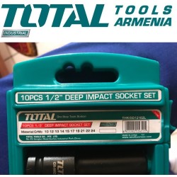 Խորը ազդեցության հարվածային գլխիկների հավաքածու 10հատ 1/2դյույմ