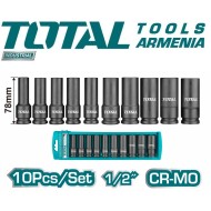 Խորը ազդեցության հարվածային գլխիկների հավաքածու 10հատ 1/2դյույմ