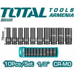 Խորը ազդեցության հարվածային գլխիկների հավաքածու 10հատ 1/2դյույմ