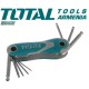Folding set of pall point hex keys 8pcs.
