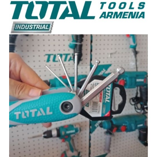 Folding set of pall point hex keys 8pcs.