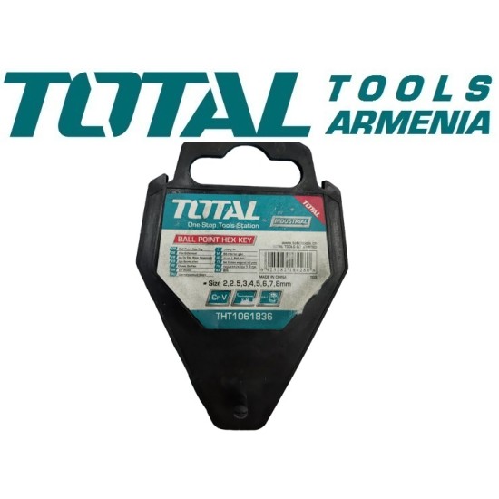 Folding set of pall point hex keys 8pcs.