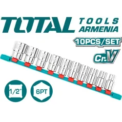 Ճռիկի գլխիկների հավաքածու ` 1/2 գլխիկներ 10 - 24 մմ 