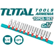 10 հատ 1/4 ″ վարդակների հավաքածու