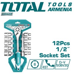 Ճռիկի գլխիկների հավաքածու ` 1/2 գլխիկներ 10 - 24 մմ 