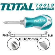 Երկգլխանի պտուտակահան ՝ PH 2 + SL 6 / 75 մմ 