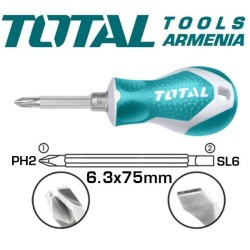 Երկգլխանի պտուտակահան ՝ PH 2 + SL 6 / 75 մմ 