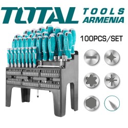 Պտուտակահանի հավաքածու բիթերով 100 հատ.