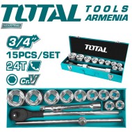 Ճռիկի գլխիկների Հավաքածու 3/4" 15 հատ